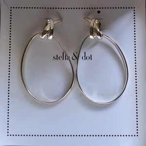 Silver Knot Hoop Earrings by Stella & Dot